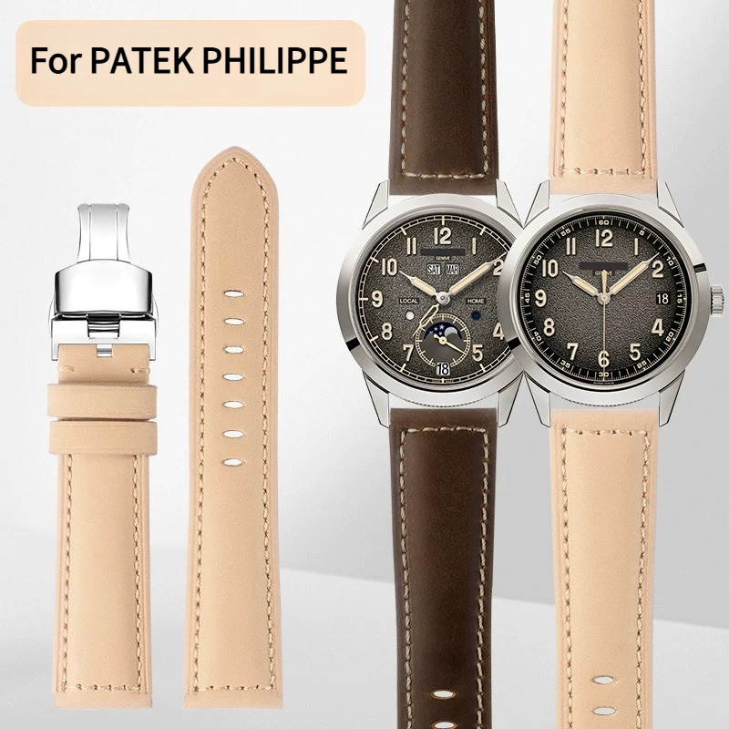 Patek Philippe Watch Calatrava - Tali jam tangan kulit asli yang