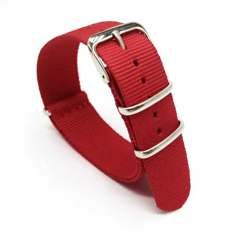 Nato Strap Nylon - Tali Nilon Merah Pria & Wanita