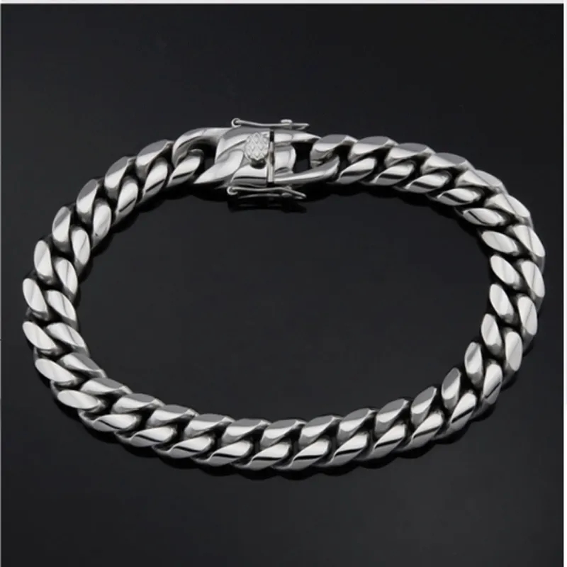 316L gelang rantai rantai Kuba - Butterfly Clasp Deployant ulasan dan harga