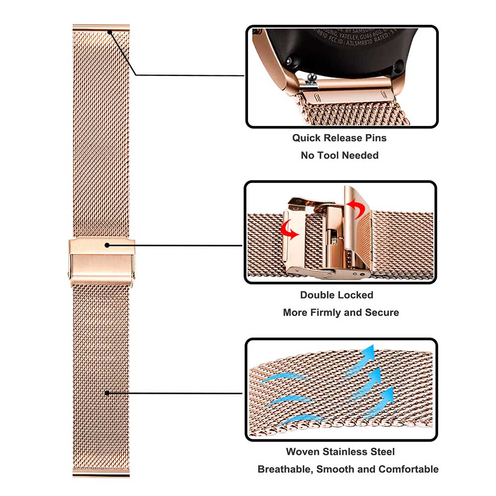 Tali Logam untuk Jam Tangan Sa - Mesh Strap Metal ulasan dan harga