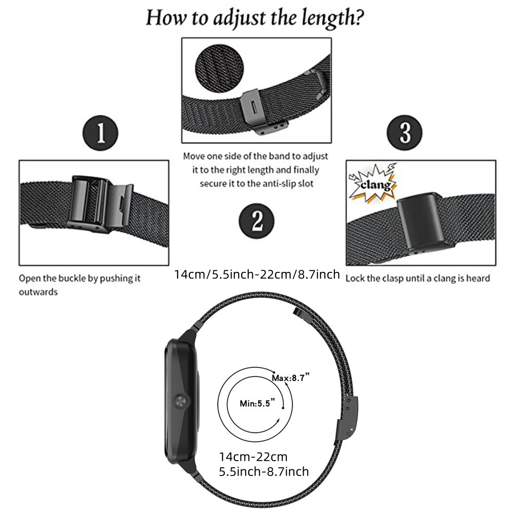 Tali Logam untuk Honor Watch 5 - Mesh Strap Metal ulasan dan harga