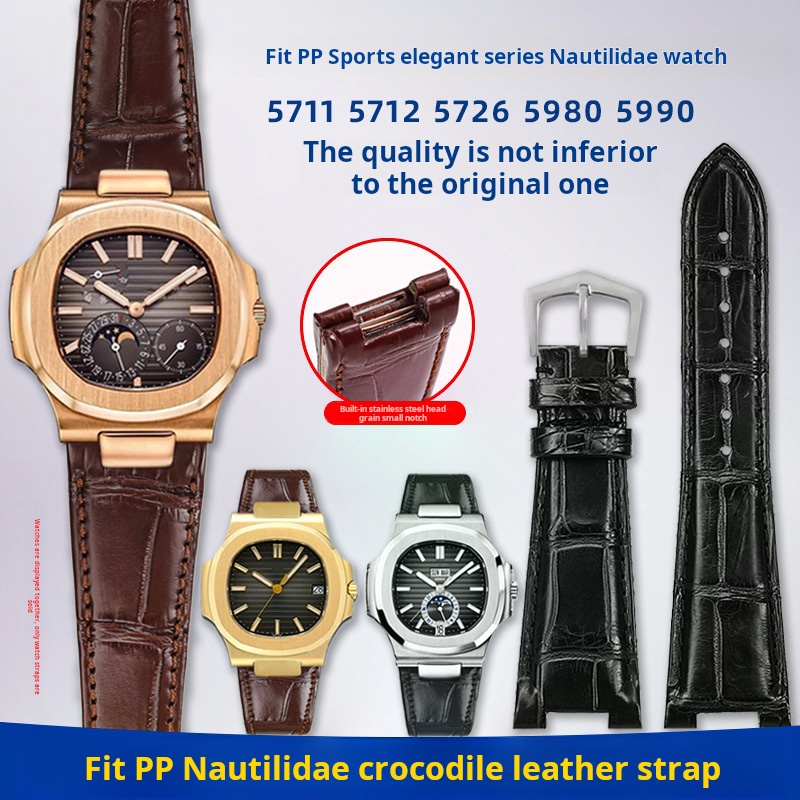 Tali Jam Tangan Buaya dengan N - Patek Philippe Watch Nautilus ulasan dan harga