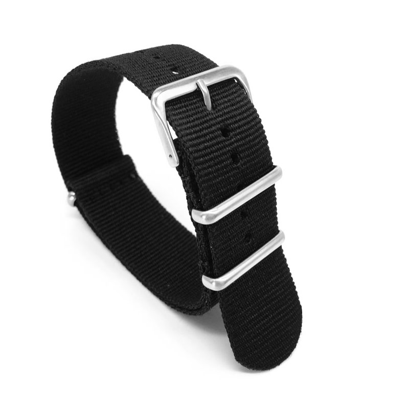 Jam tangan tali nilon hitam un - Nato Strap Nylon ulasan dan harga
