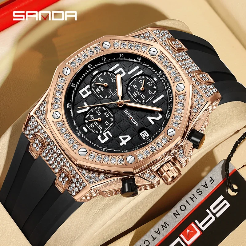 Jam Tangan Quartz Pria SANDA 7 - Tropic Strap Vintage ulasan dan harga